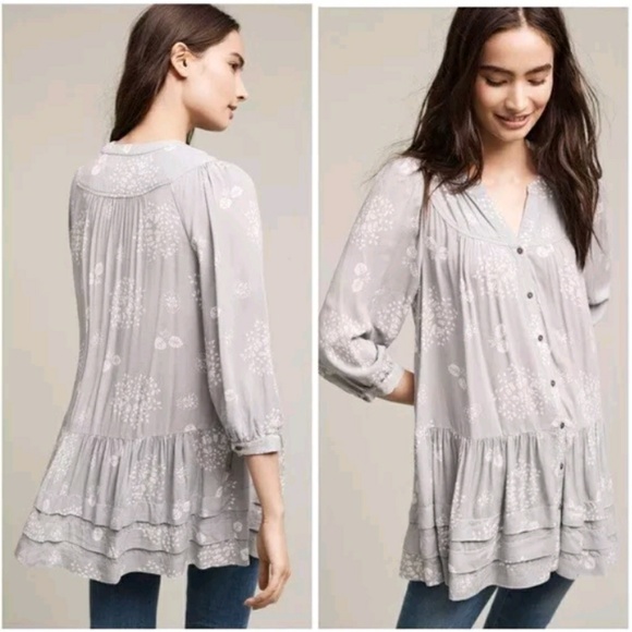 Anthropologie Tops - Anthropologie Holding Horses Grey Pavin Tunic